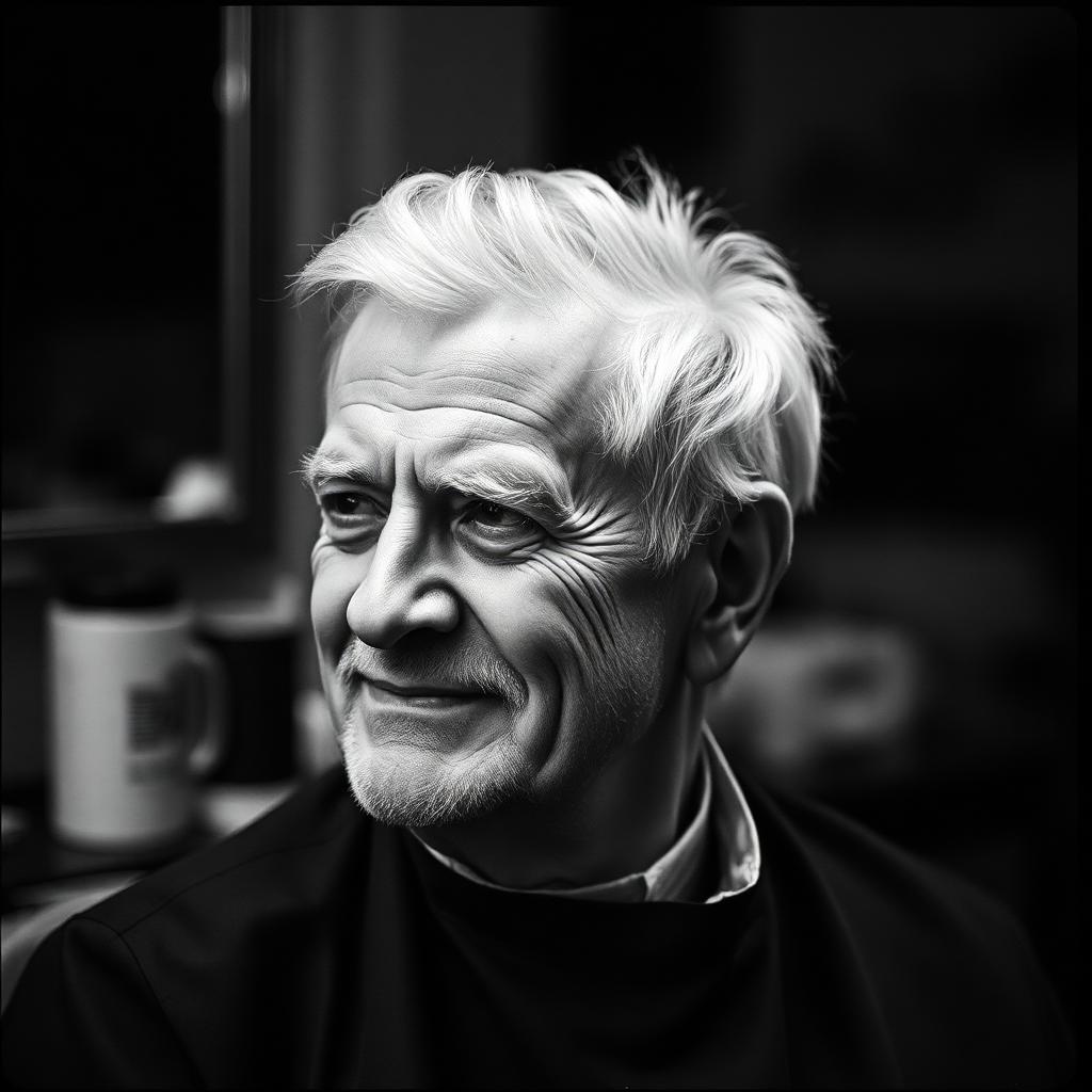 Older gentleman in the barber chair